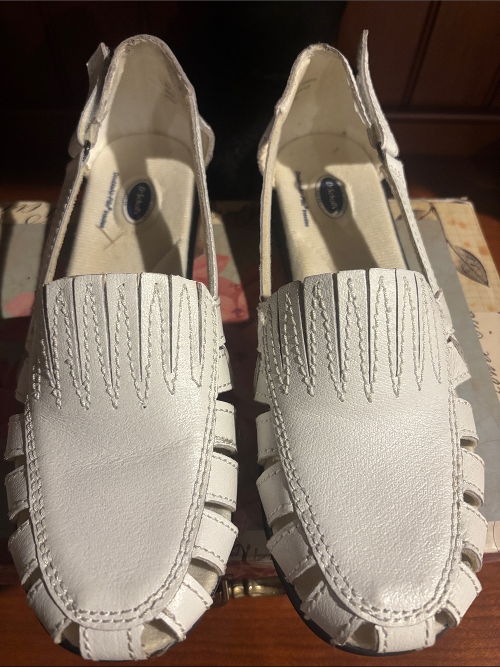 Dr. Scholl's Women Breezeway Leather Loafers Shoes Ivory 9W